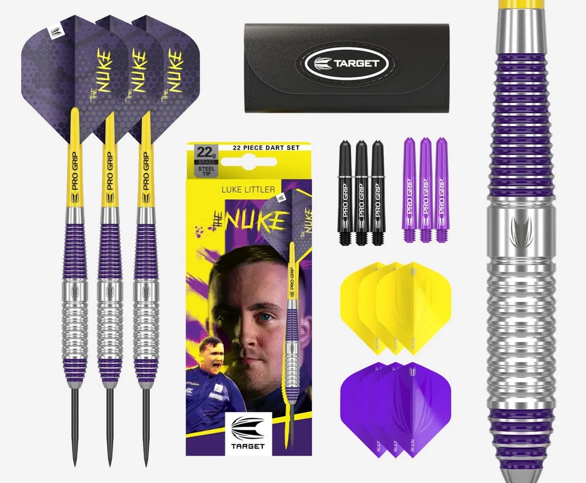 Target Darts Luke Littler Brass Steel Tip Darts 22 grams