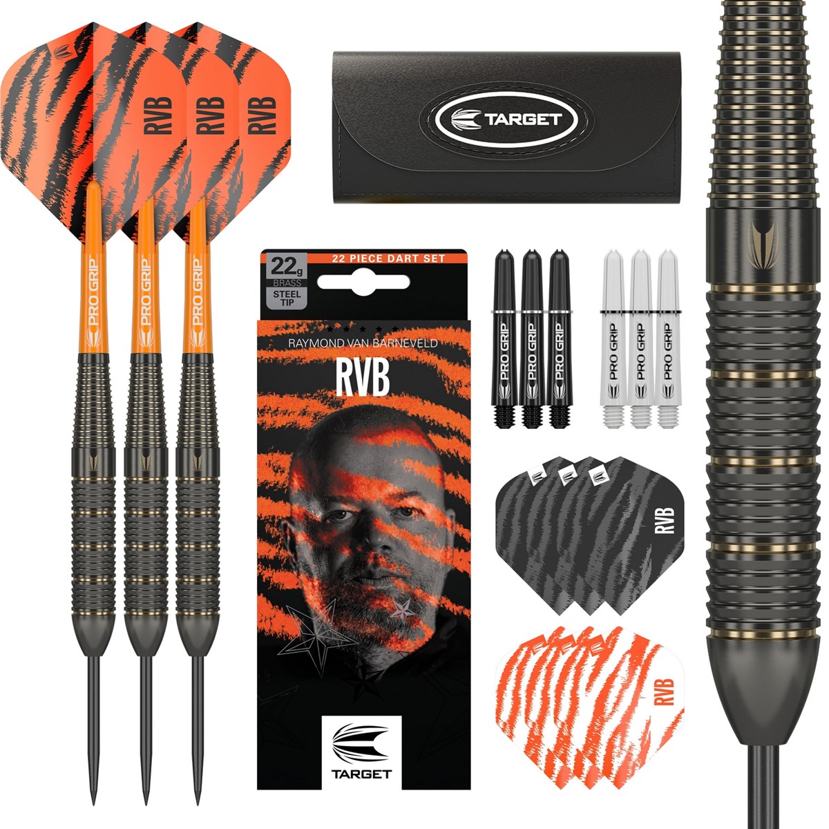 Target Darts RVB Brass Steel Tip Darts  22 grams