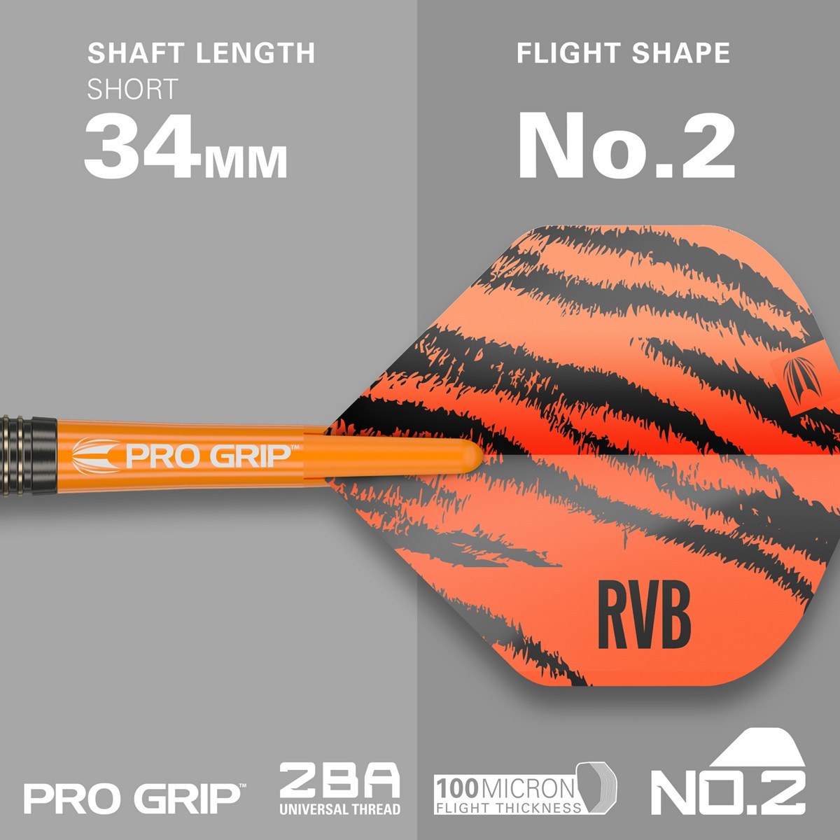 Target Darts RVB Brass Steel Tip Darts  22 grams