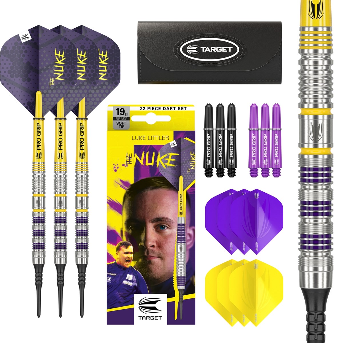 Target Darts Luke Littler Brass Soft Tip Darts 19 grams