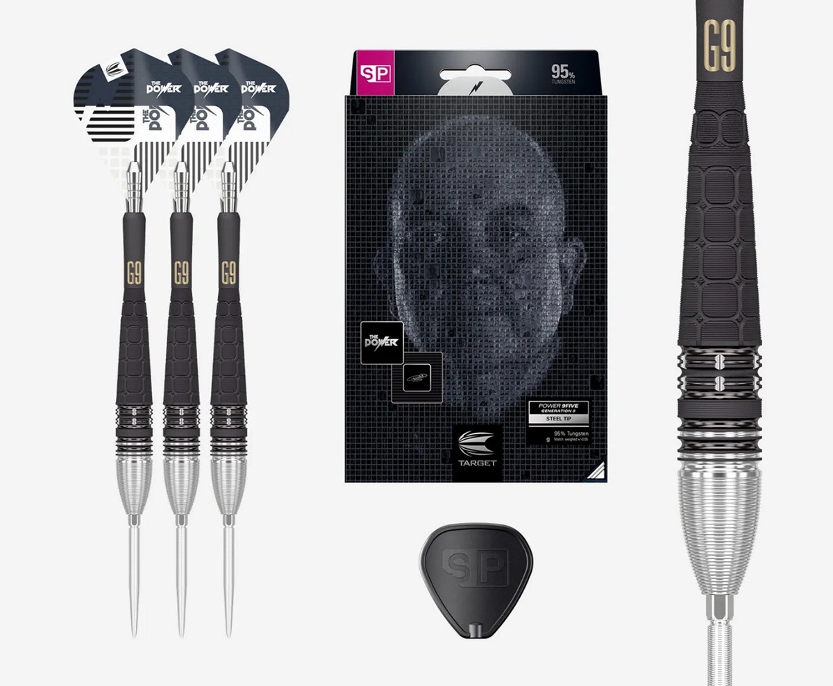 Target Darts Power Gen 9  95% Tungsten SP Steel Tip Darts  26 grams