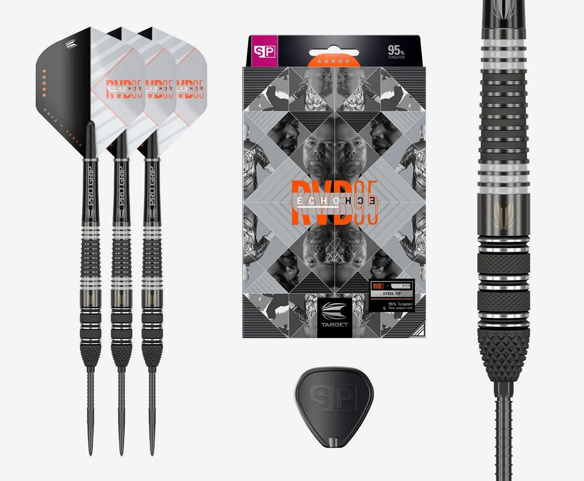 Target Darts RVB 95x Echo 95% Tungsten SP Steel Tip Darts  23 grams