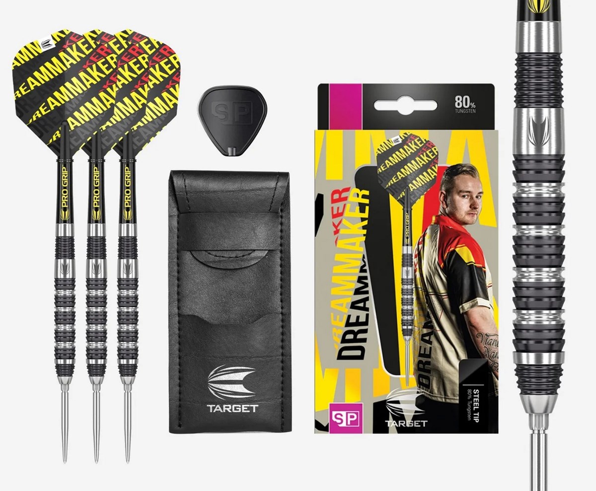Target Darts Dimitri Van Den Bergh 80% Steel Tip Darts  22 grams