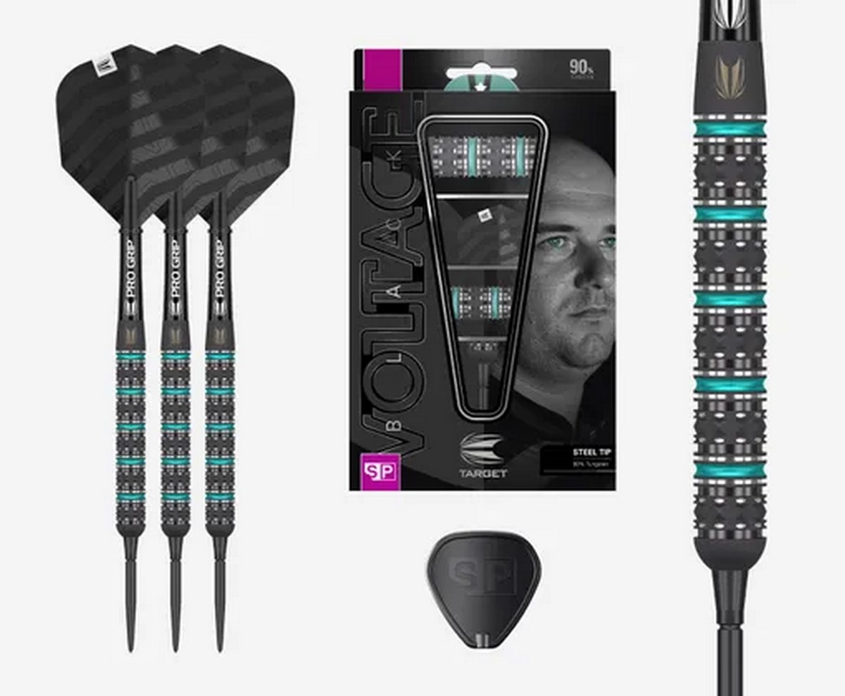 Target Darts Rob Cross Black Edition 90% Swiss Point Steel Tip Darts  22 grams