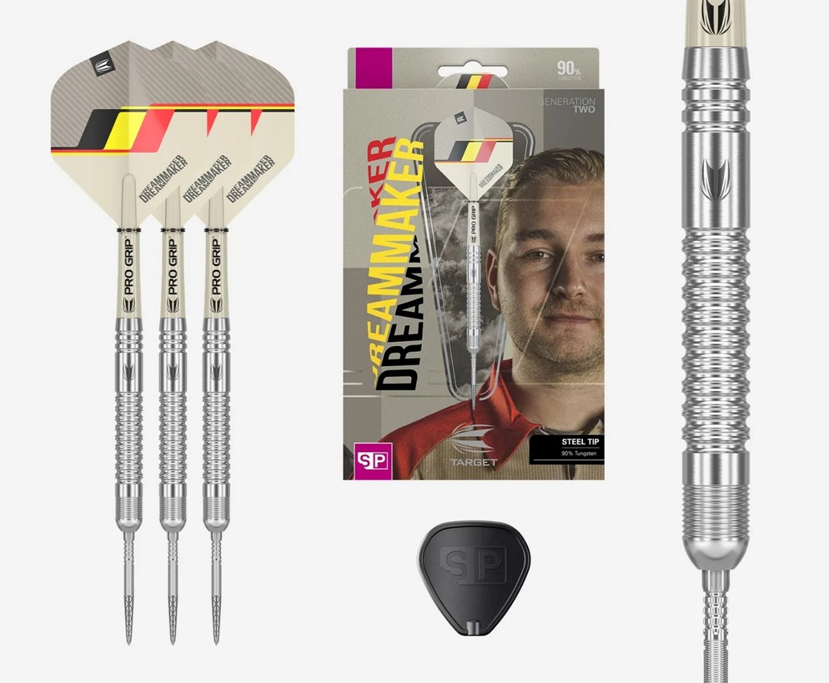 Target Darts Dimitri Van Den Bergh G2 90% Steel Tip Darts  21 grams