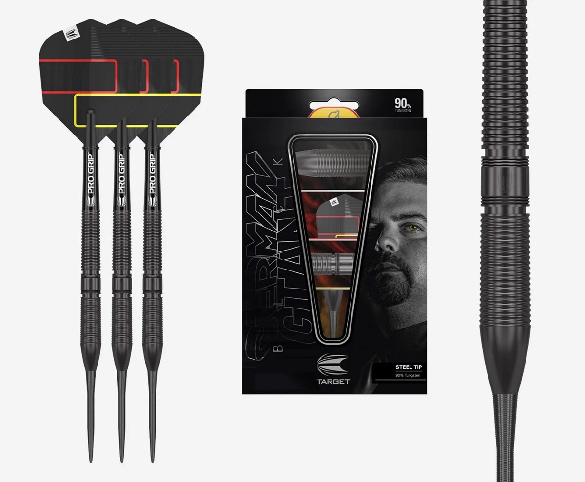 Target Darts Gabriel Clemens Black 90% Steel Tip Darts  21 grams