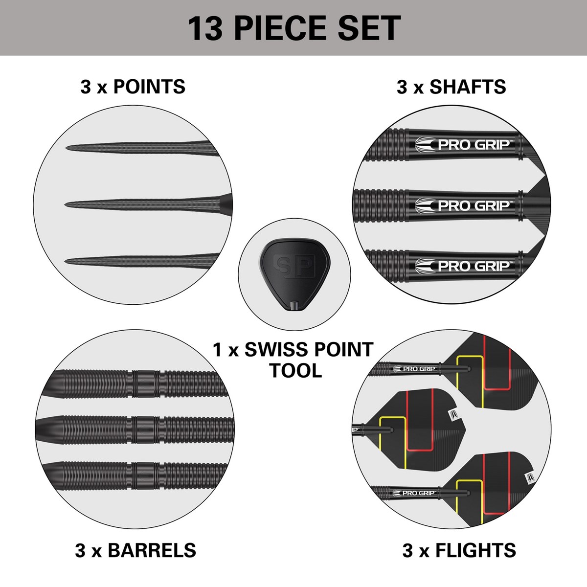 Target Darts Gabriel Clemens Black 90% Steel Tip Darts  21 grams