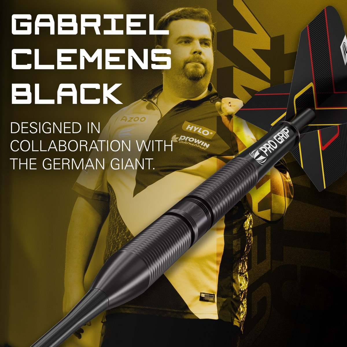 Target Darts Gabriel Clemens Black 90% Steel Tip Darts  21 grams