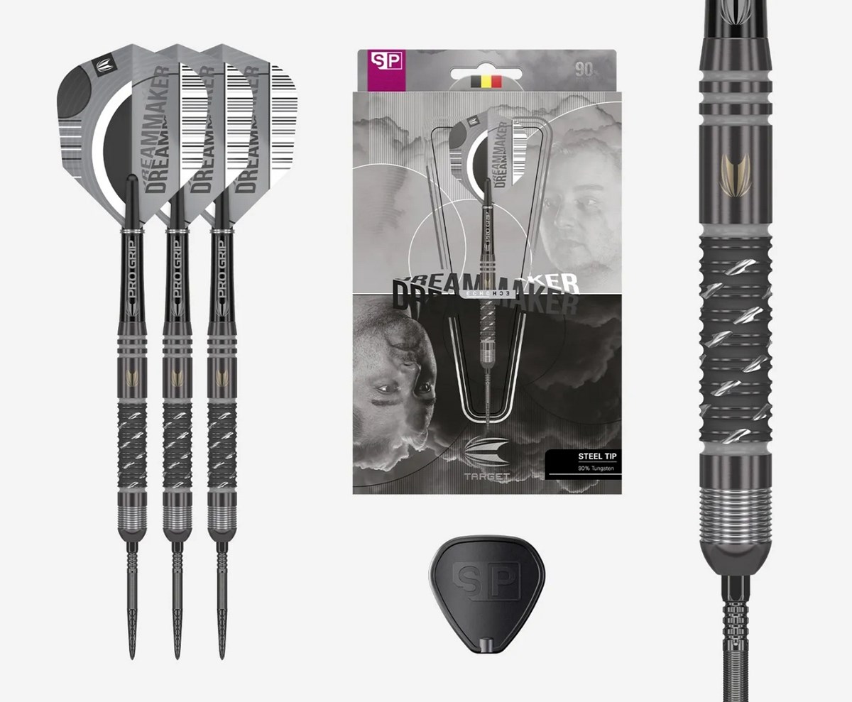 Target Darts Dimitri Van Den Bergh 90% x Echo SP Steel Tip Darts  22 grams