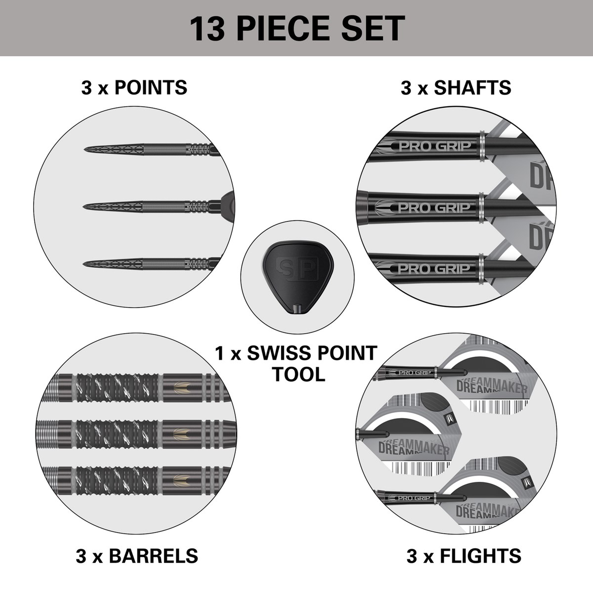 Target Darts Dimitri Van Den Bergh 90% x Echo SP Steel Tip Darts  22 grams