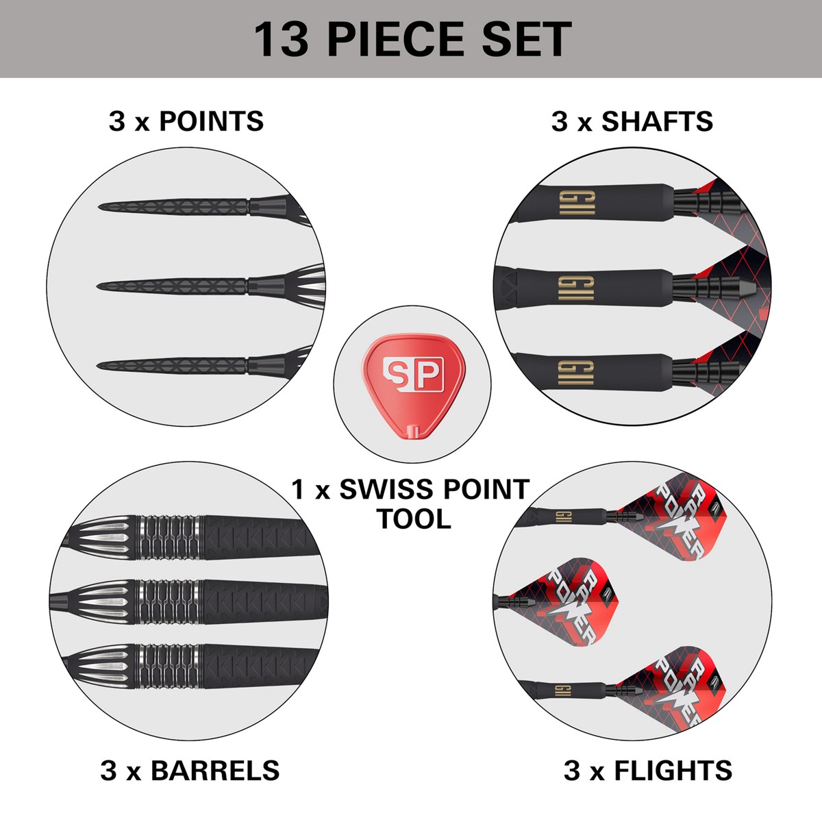 Target Darts Phil Taylor Raw Power G11 95% Tungsten SP Steel Tip 26 grams