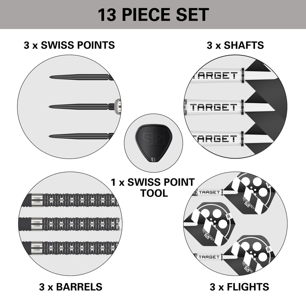 Target Darts Hollywood Action 90% Tungsten SP Steel Tip Darts  22 grams