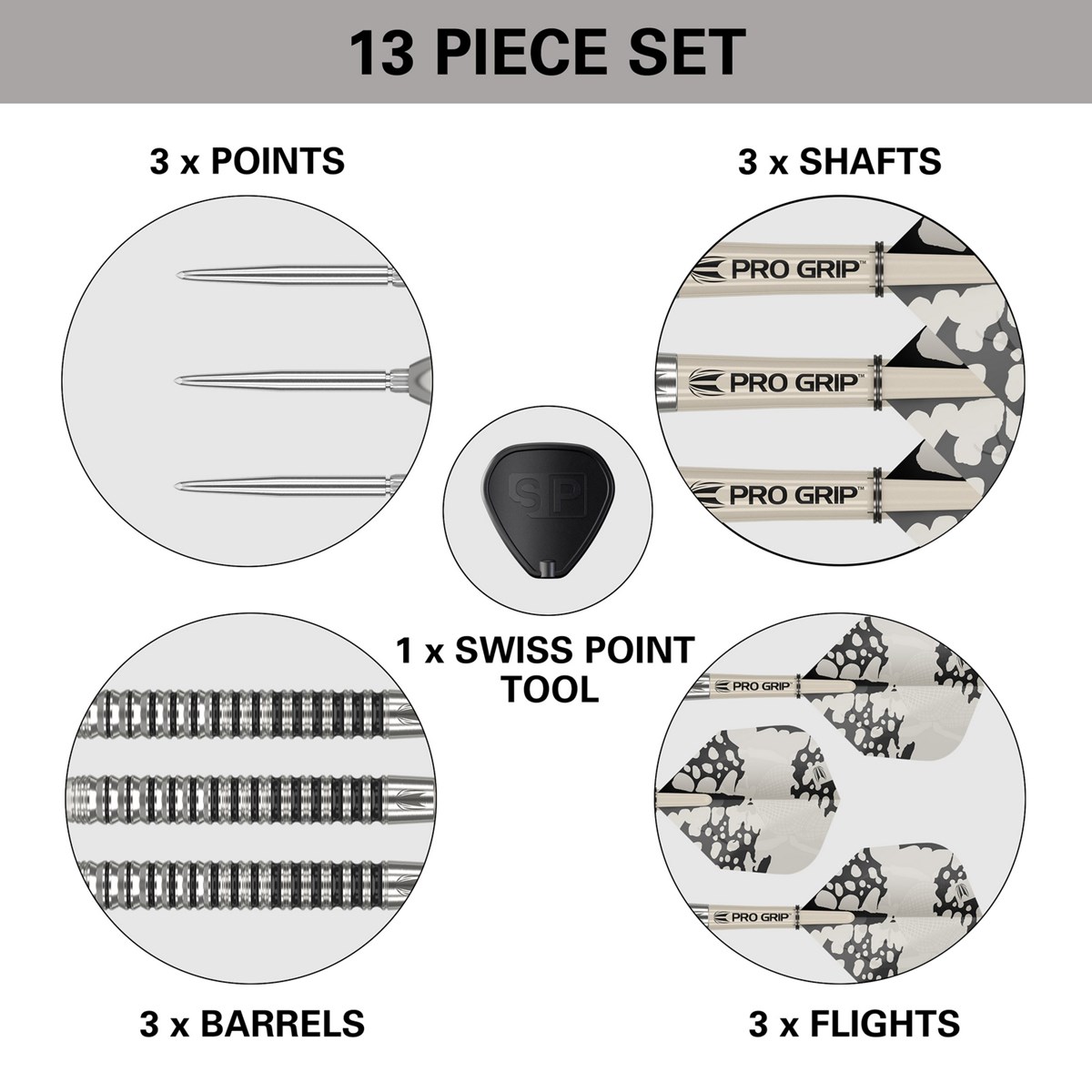 Target Darts EXO 01 90% Tungsten SP Steel Tip Darts  22 grams