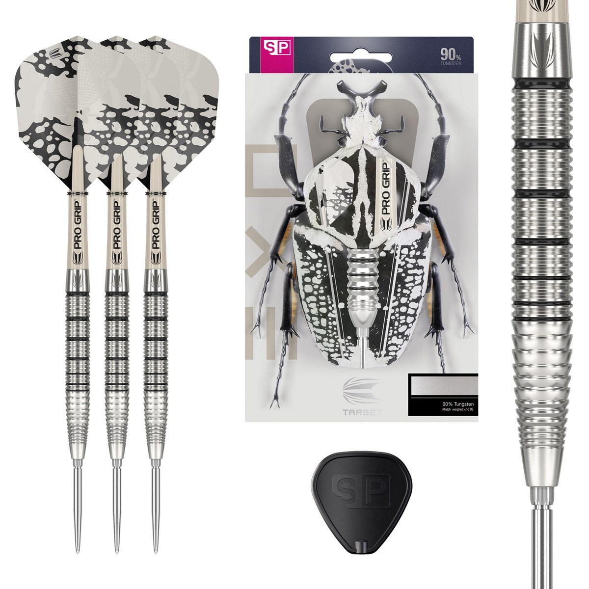Target Darts EXO 02 90% Tungsten SP Steel Tip Darts  24 grams