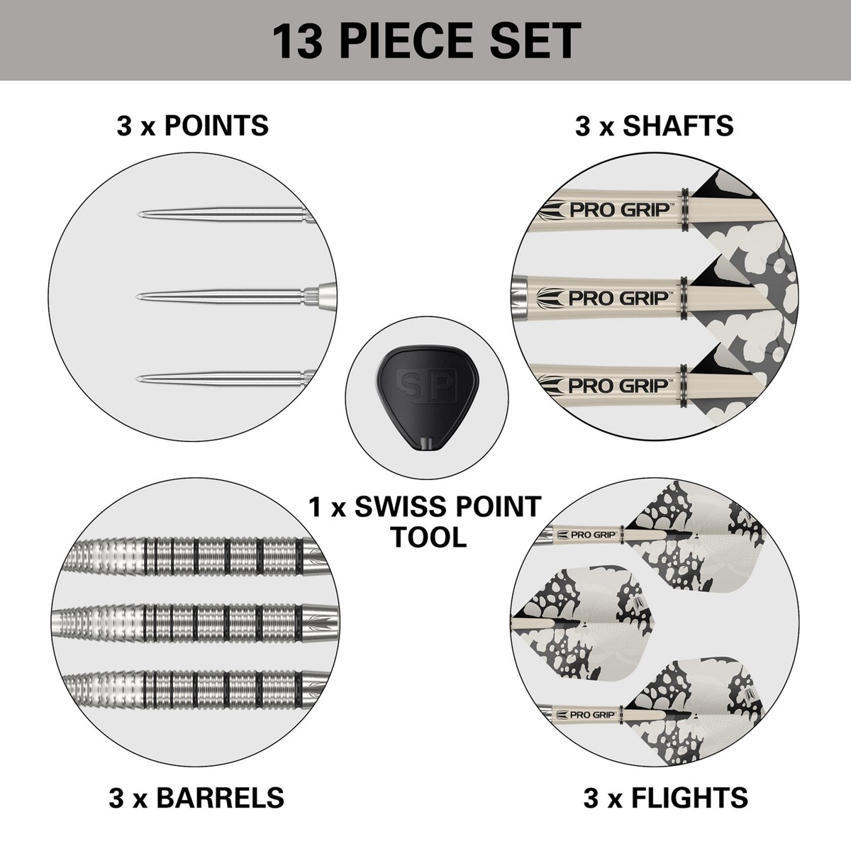 Target Darts EXO 02 90% Tungsten SP Steel Tip Darts  24 grams