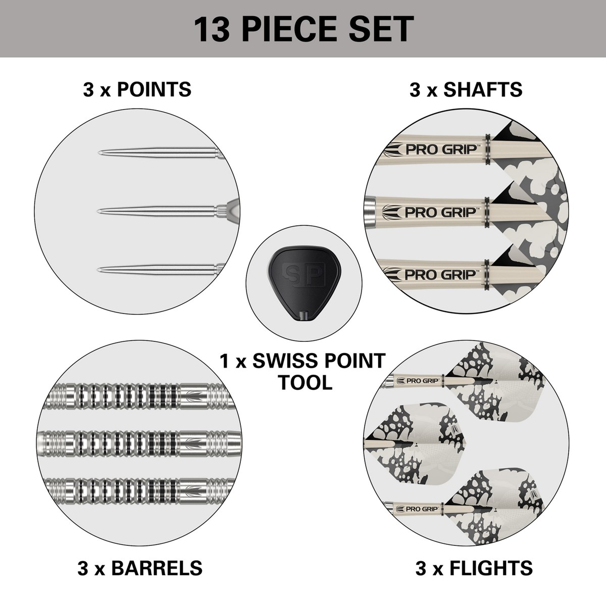 Target Darts EXO 03 90% Tungsten SP Steel Tip Darts  21 grams