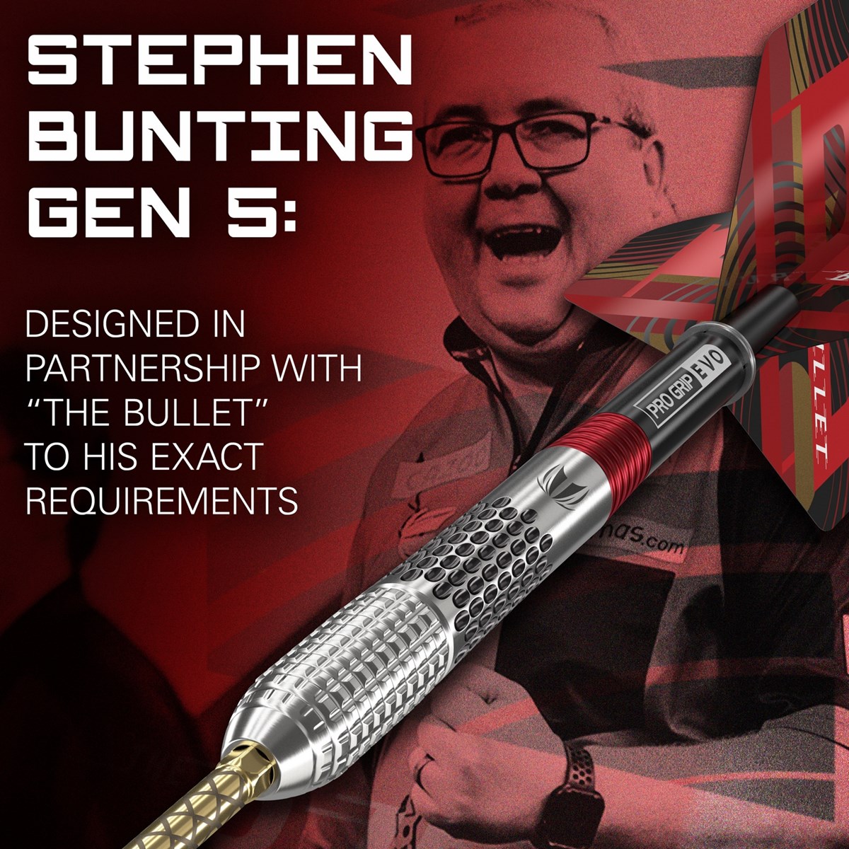 Target Darts Stephen Bunting Gen 5 95% Tungsten SP Steel Tip Darts 25 grams