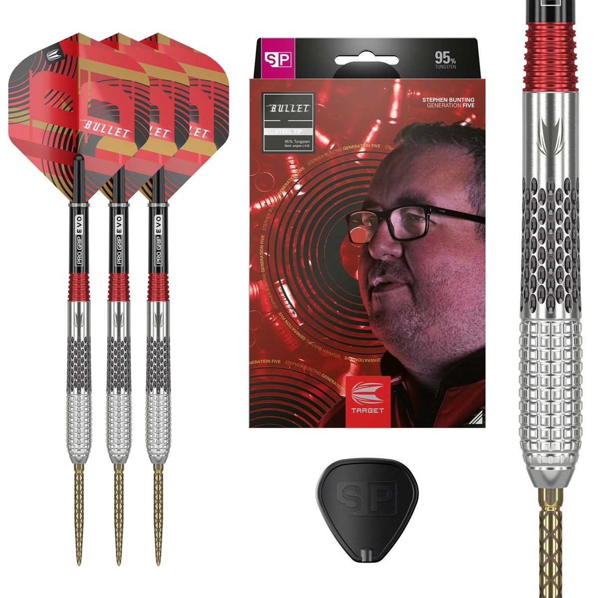 Target Darts Stephen Bunting Gen 5 95% Tungsten SP Steel Tip Darts 25 grams