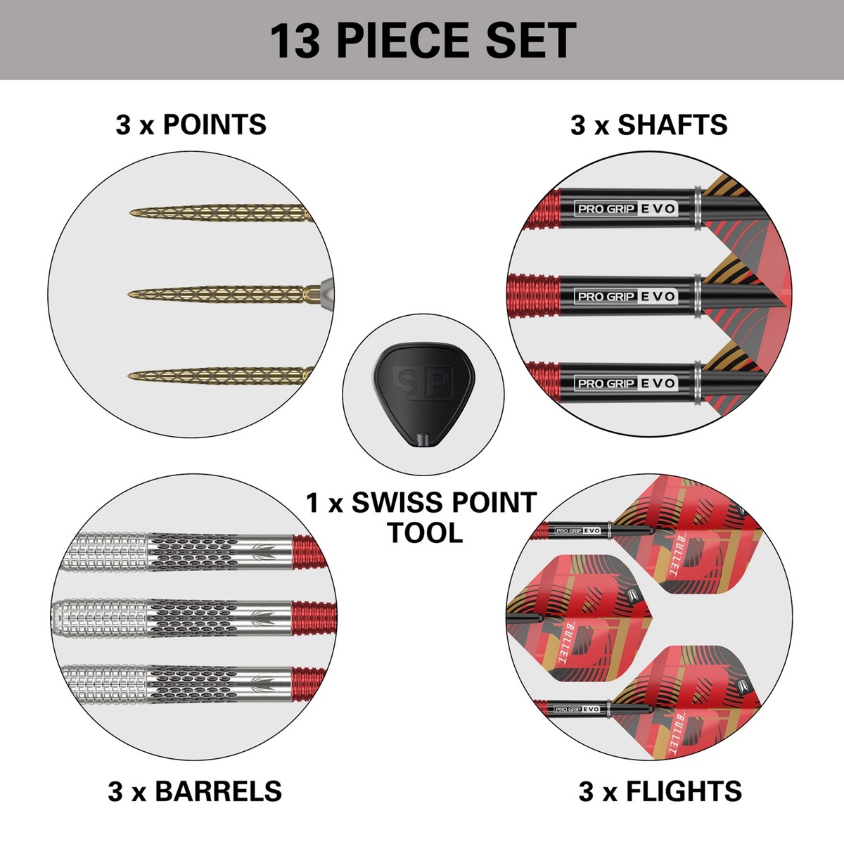 Target Darts Stephen Bunting Gen 5 95% Tungsten SP Steel Tip Darts 25 grams