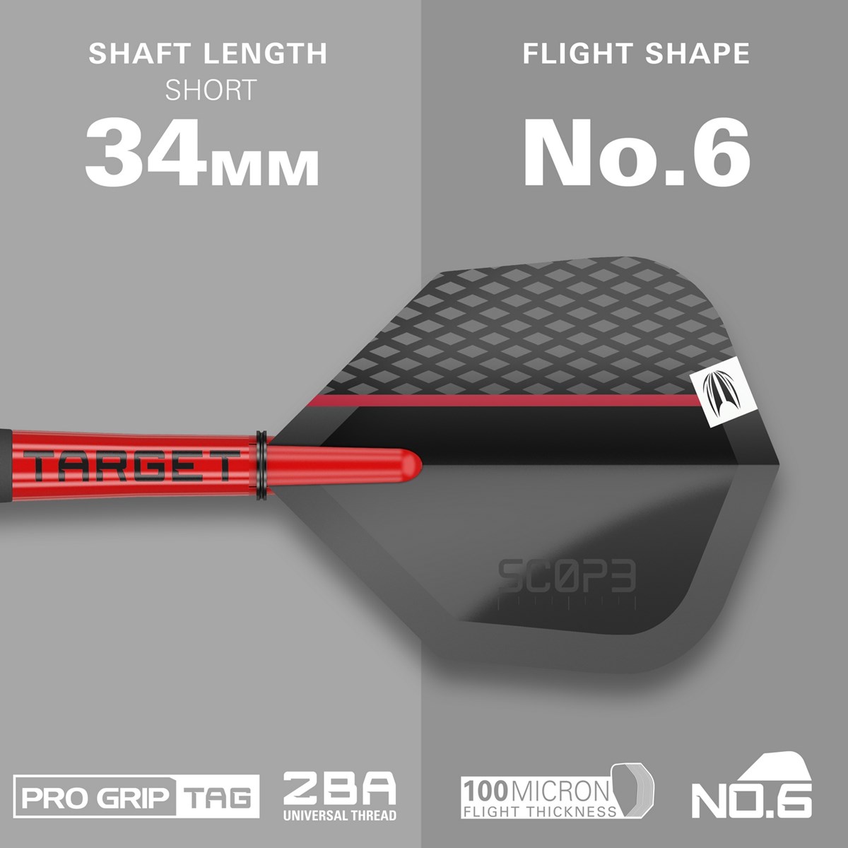 Target Darts Scope 02 90% Tungsten SP Steel Tip  25 grams