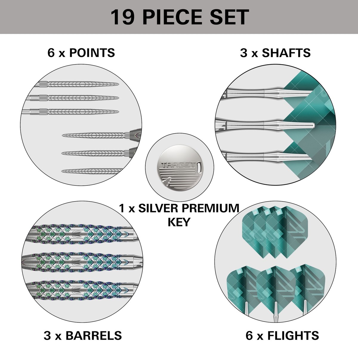Target Darts Rove 02 90% Tungsten SP Steel Tip  25 grams