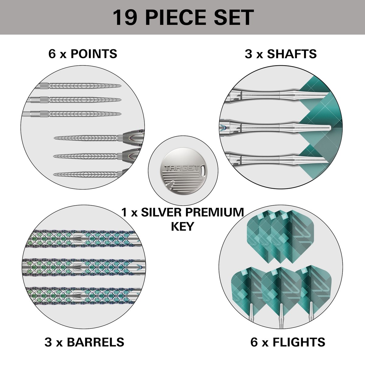 Target Darts Rove 03 90% Tungsten SP Steel Tip  24 grams