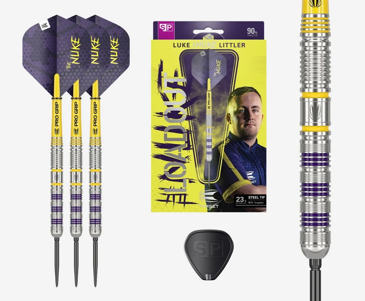Target Darts Luke Littler Loadout 90% Steel Tip Darts 24 grams