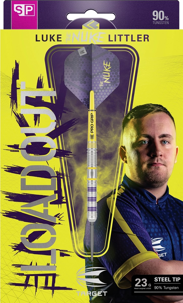 Target Darts Luke Littler Loadout 90% Steel Tip Darts 23 grams
