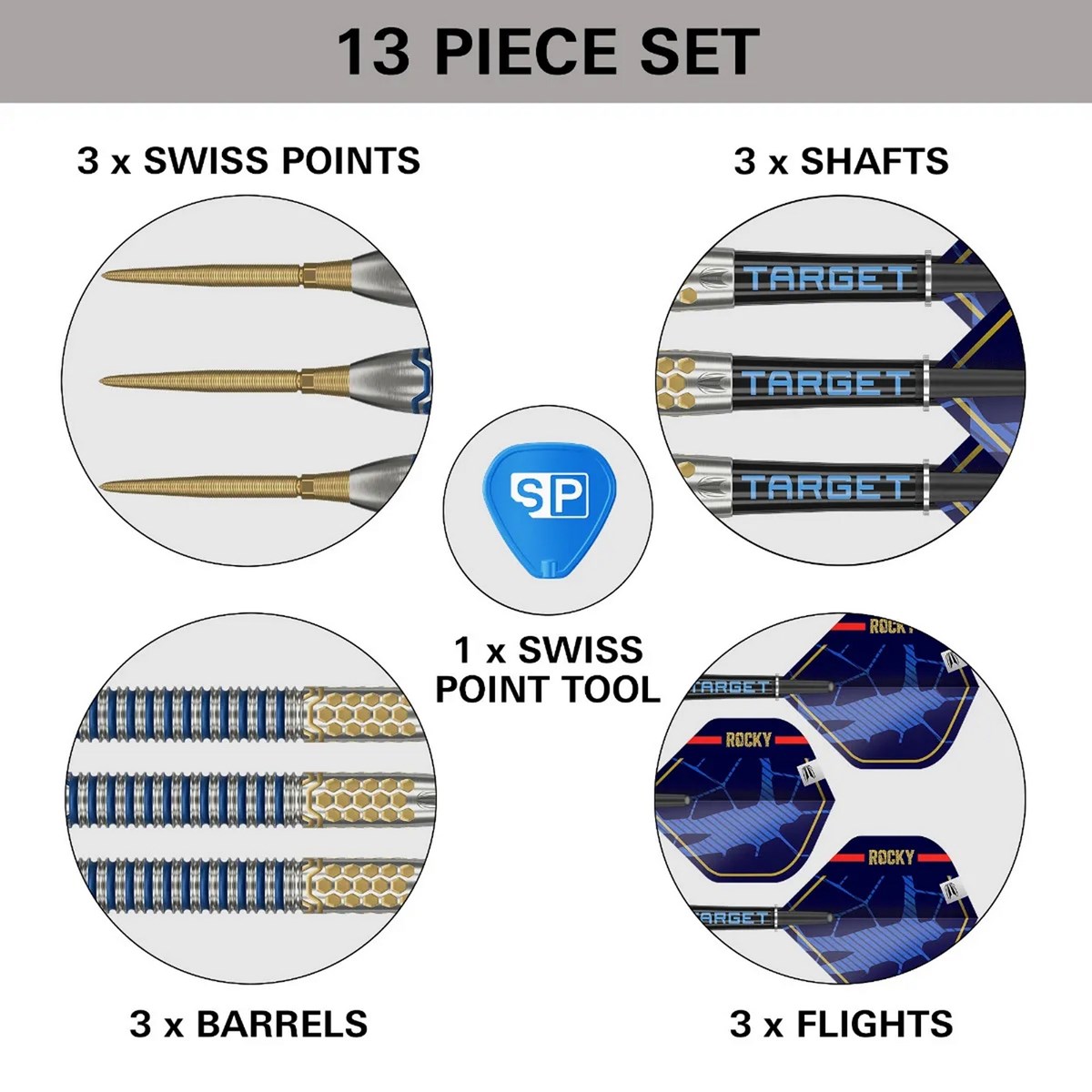 Target Darts Josh Rock G1 90% Tungsten SP Steel Tip Darts  23 grams