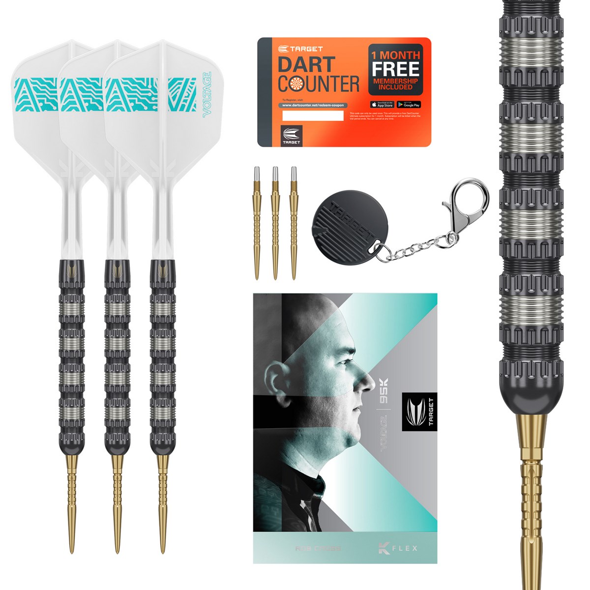 Target Darts Rob Cross 95K Steel Tip Dart   21 grams
