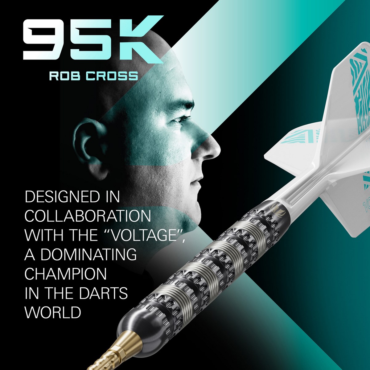 Target Darts Rob Cross 95K Steel Tip Dart   22 grams
