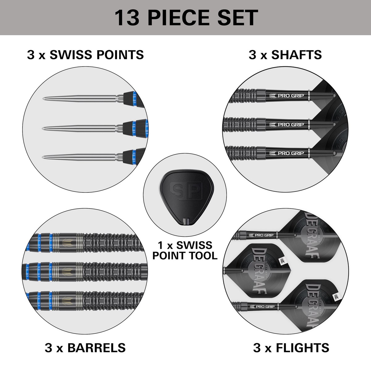 Target Darts Jeffrey De Graaf 90% Tungsten SP Steel Tip Darts  23 grams