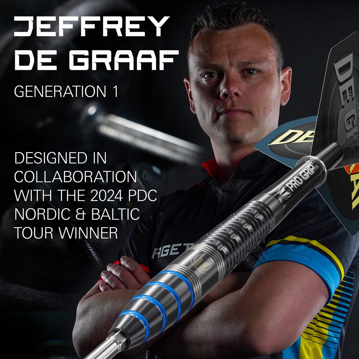 Target Darts Jeffrey De Graaf 90% Tungsten SP Steel Tip Darts  23 grams