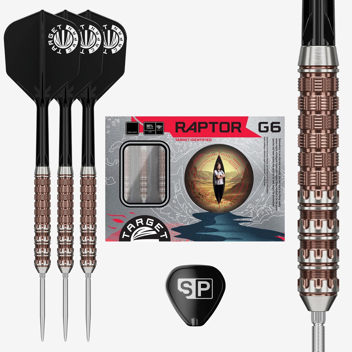 Target Prime Raptor G6 90% SP Steel Tip Darts 24 grams