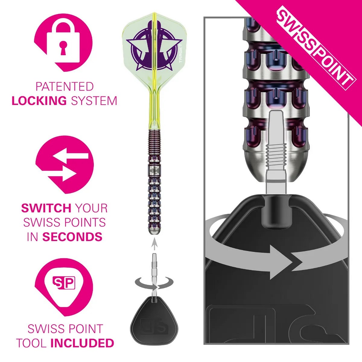 Target Darts Luke Littler World Champion 2025 Edition 90% Tungsten SP Steel Tip Darts 23 grams