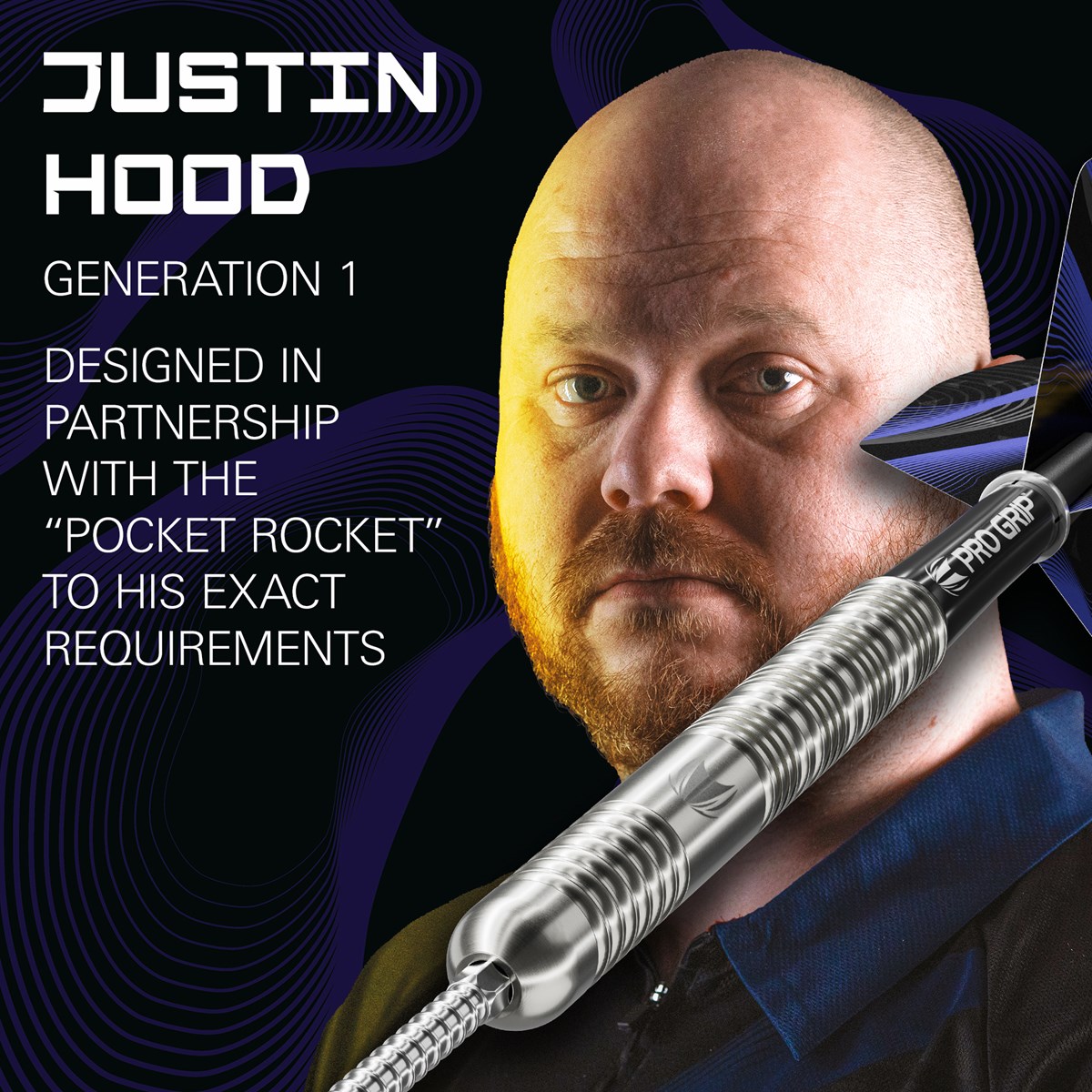 Target Darts Justin Hood 90% Tungsten SP Steel Tip Darts 23 grams