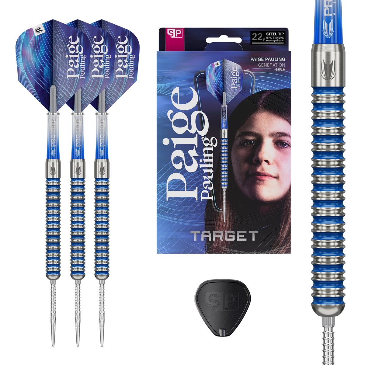 Target Darts Paige Pauling 90% Tungsten SP Steel Tip Darts 22 grams
