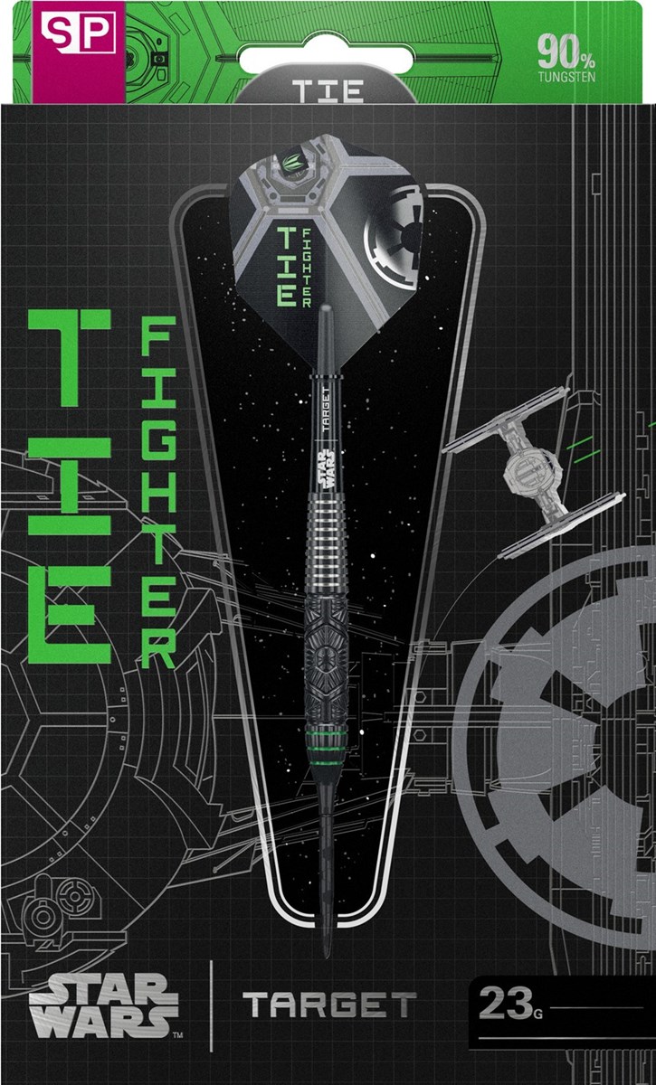 Target Darts Star Wars Tie Fighter 90% Tungsten SP Steel Tip Darts 24 grams