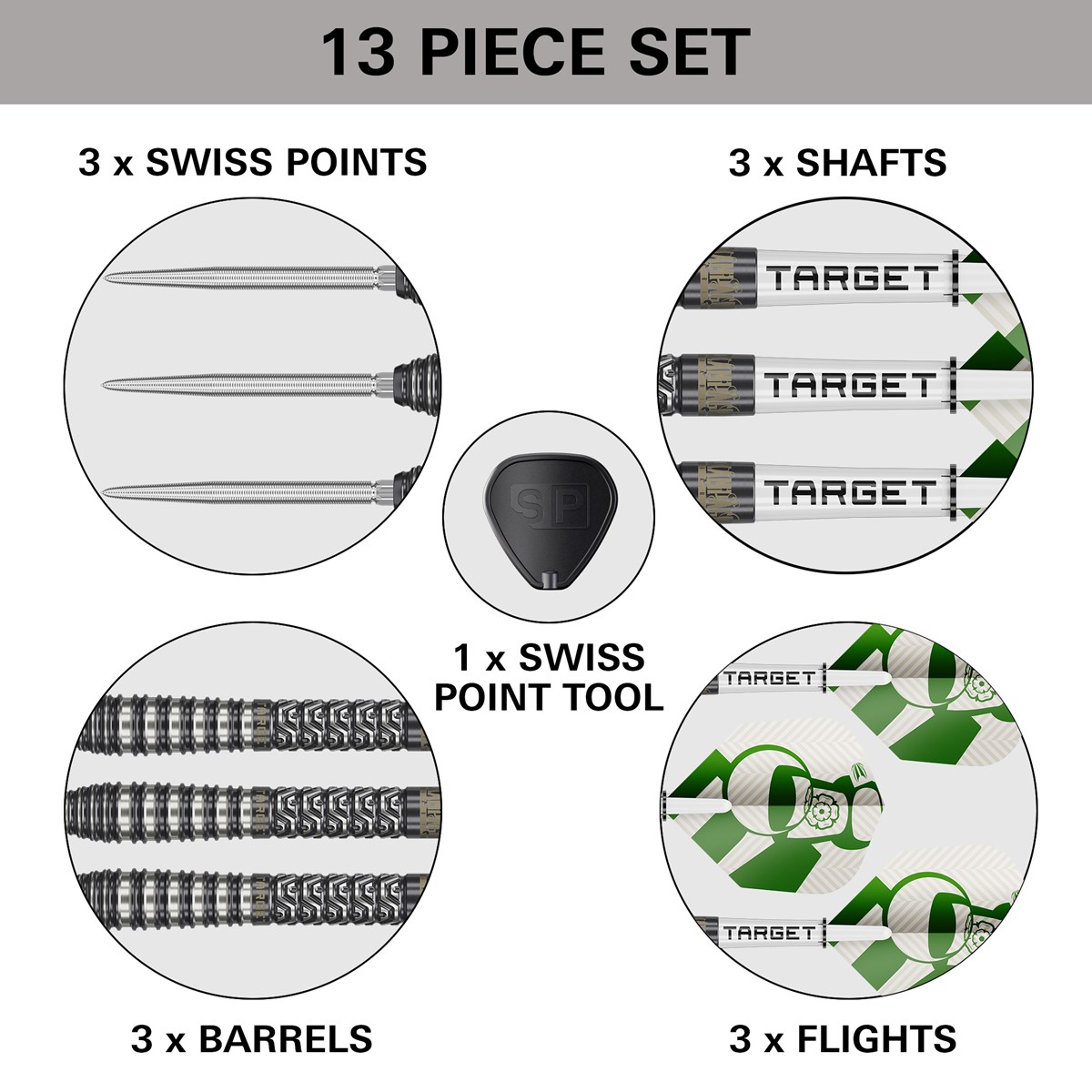 Target Darts Charlie Manby 95% Tungsten SP Steel Tip Darts 25 grams