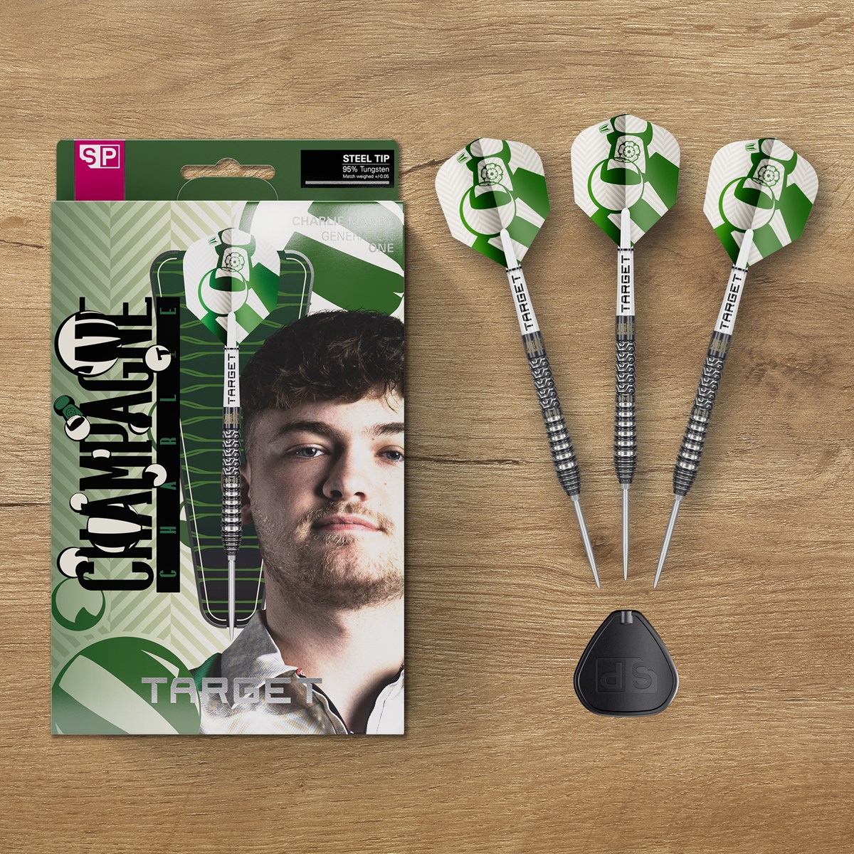 Target Darts Charlie Manby 95% Tungsten SP Steel Tip Darts 25 grams