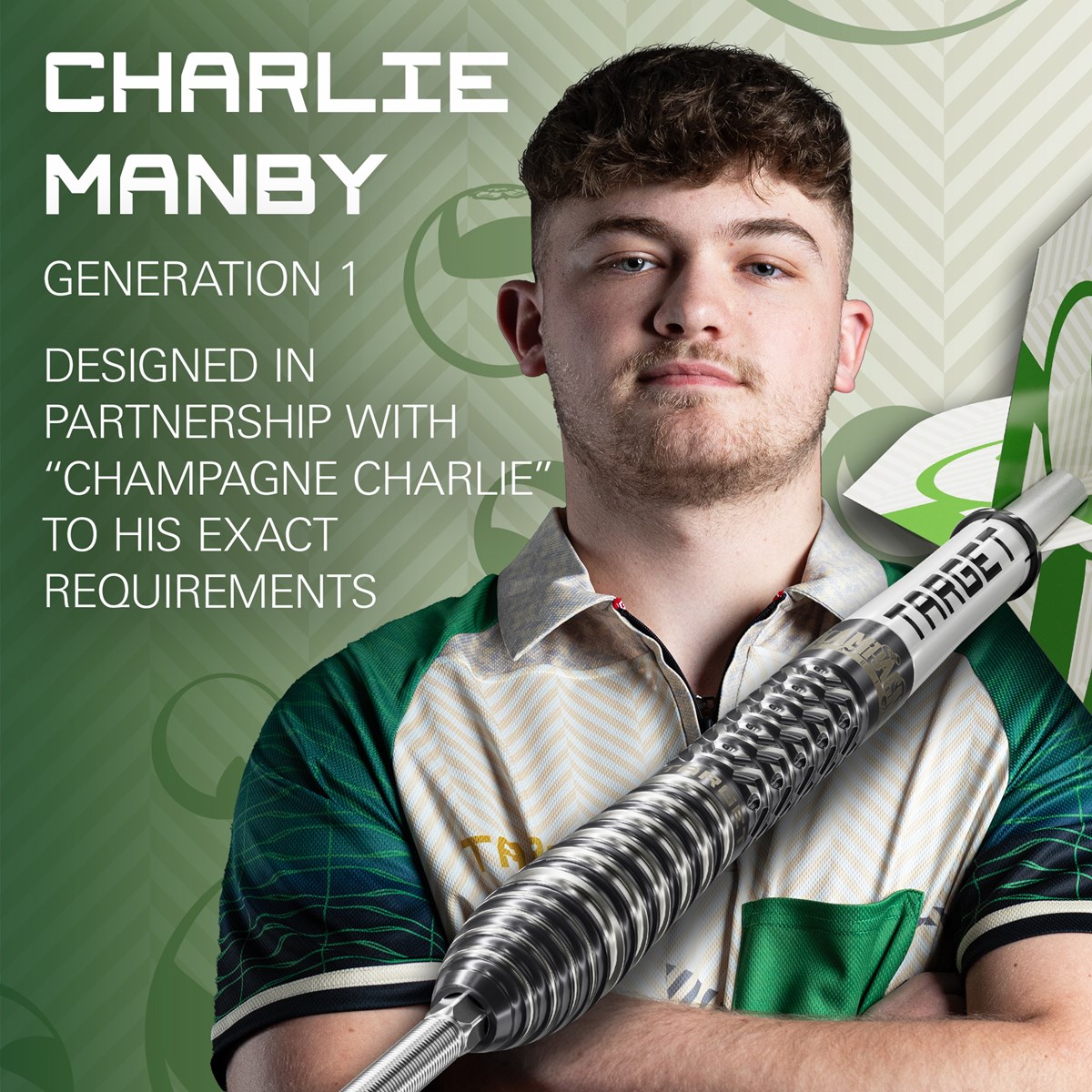 Target Darts Charlie Manby 95% Tungsten SP Steel Tip Darts 25 grams