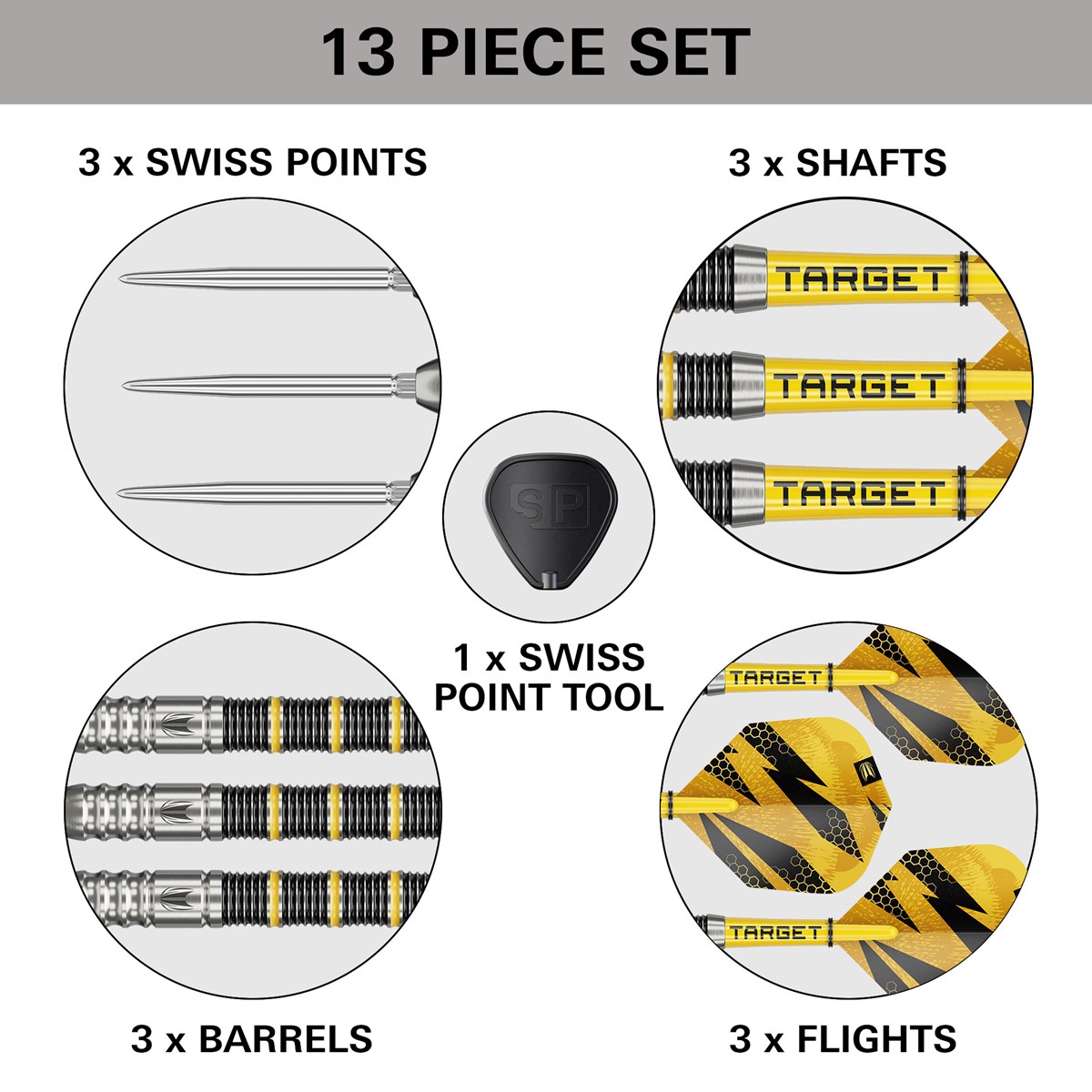 Target Darts Buzz SP02 90% Swiss Point Steel Tip Darts 22 grams