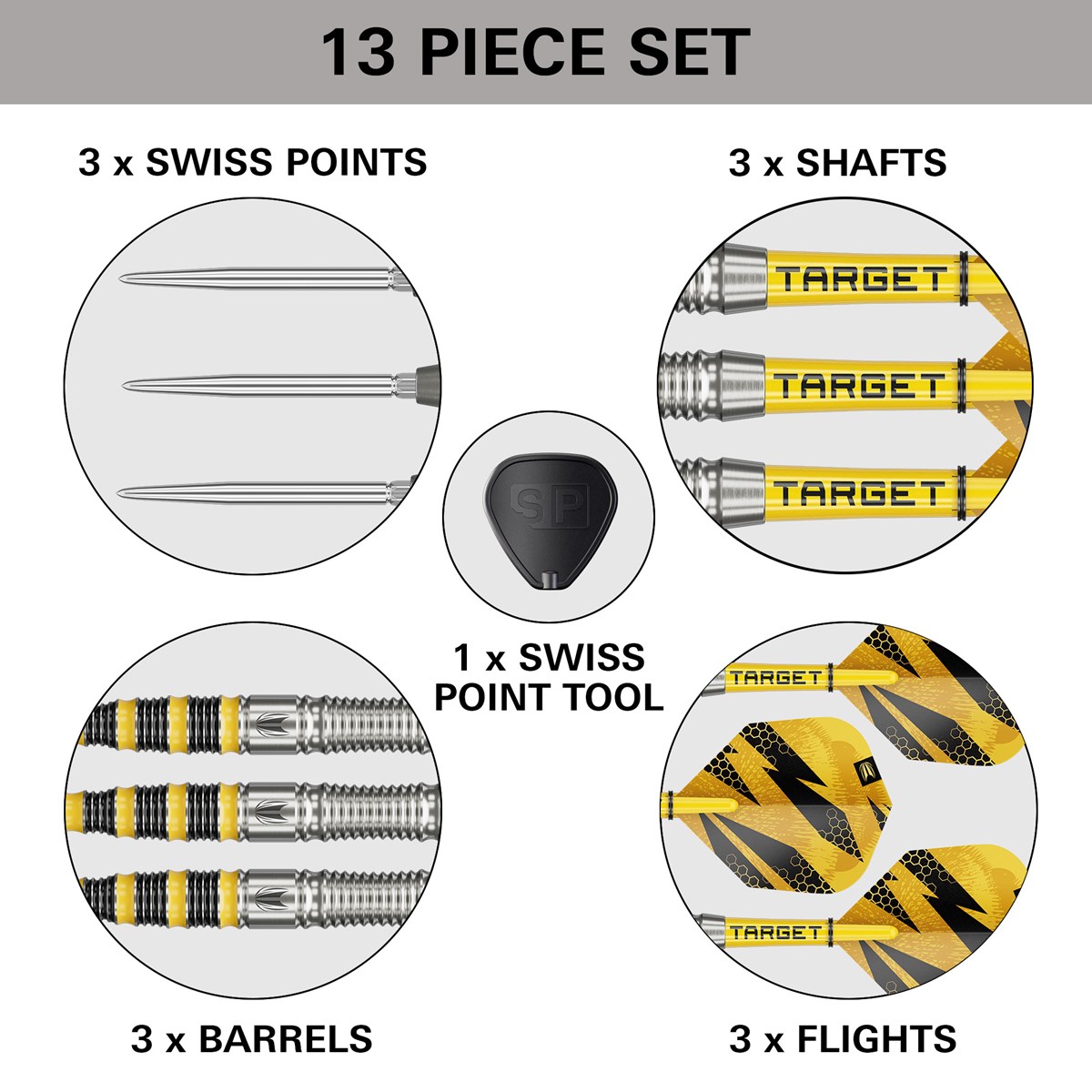 Target Darts Buzz SP03 90% Swiss Point Steel Tip Darts 23 grams