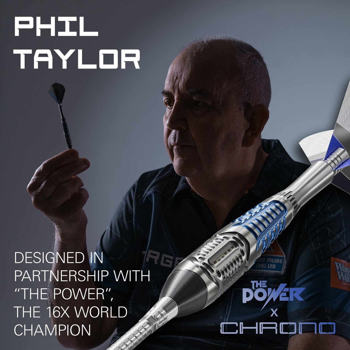 Target Darts Phil Taylor Power Chrono Tungsten SP Steel Tip Darts 26 grams