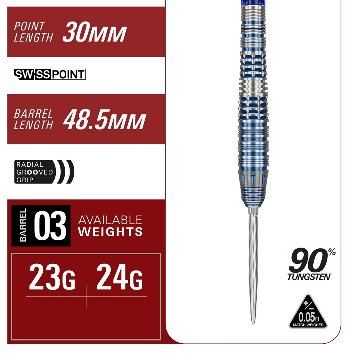 Target Mizu 03 90% SP Steel Tip Darts 24 grams