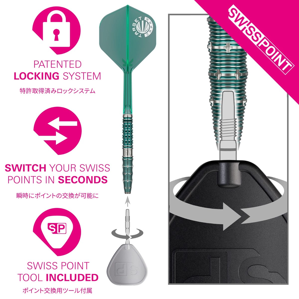 Target The Miracle G7 95% SP Steel Tip Darts 23 grams