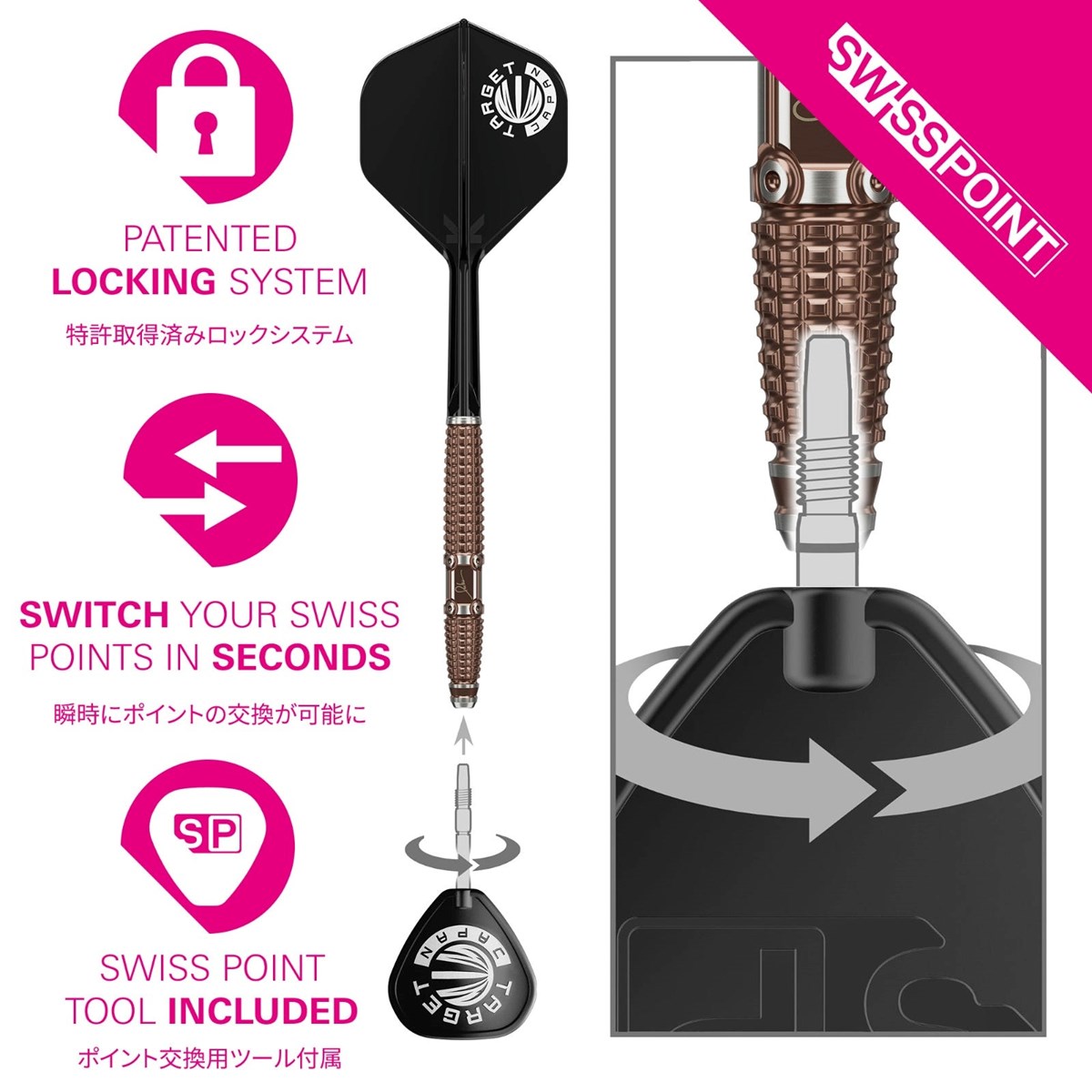 Target Paul Lim The Legend G10 90% SP Steel Tip Darts 25 grams