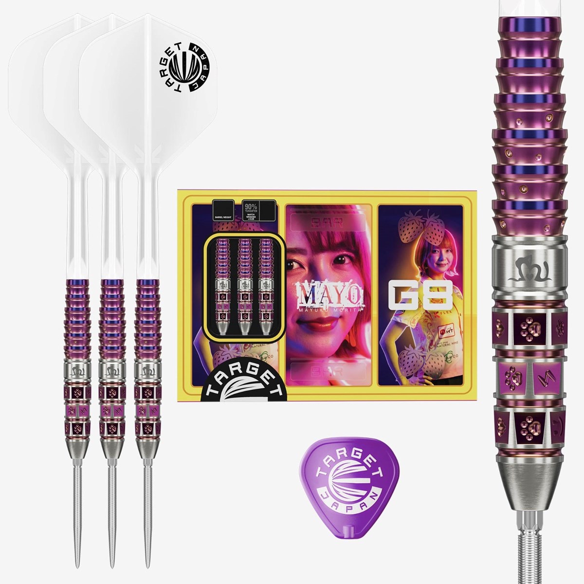 Target Prime Mayo G8 90% SP Steel Tip Darts 23 grams