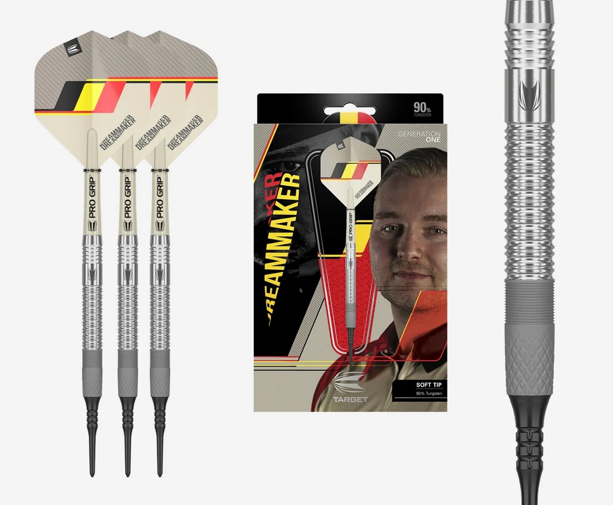 Target Darts Dimitri Van Den Bergh G1 90% Soft Tip Darts  19 grams