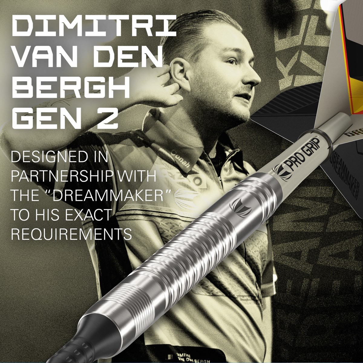 Target Darts Dimitri Van Den Bergh 90% Soft Tip Darts  21 grams
